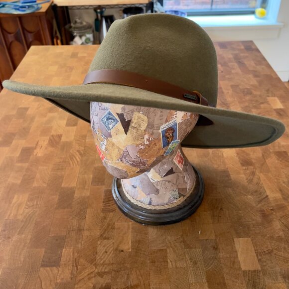 *NEW* Brixton Field Proper Hat - Olive Surplus -100% Wool - Size Medium - Picture 5 of 5